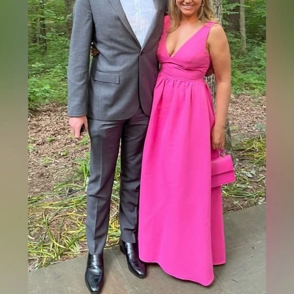 New! Sachin & Babi Katrina Cutout Bow Embellished Pink Gown 💖 Size 2 NWT! - Picture 7 of 16